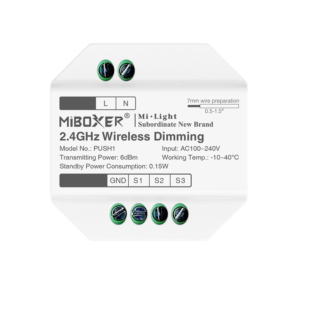 MiBoxer Milight PUSH1 2.4GHz Wireless Dimming (RGB+CCT)