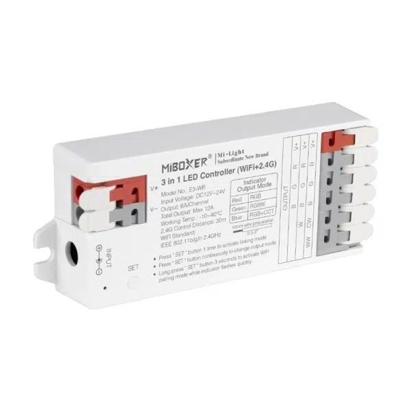 MiBoxer MiLight E3-WR Strip Controller WiFi+2.4G Dimmer Control Driver 3 in 1 Led