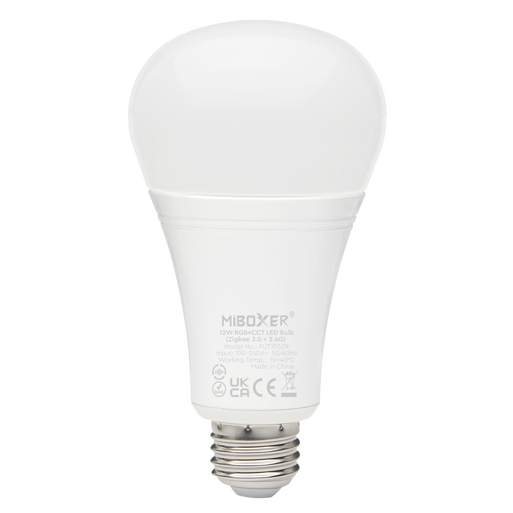 MiBoxer Milight FUT105ZR 12W RGB+CCT LED Bulb E27 (Zigbee 3.0 + 2.4G)