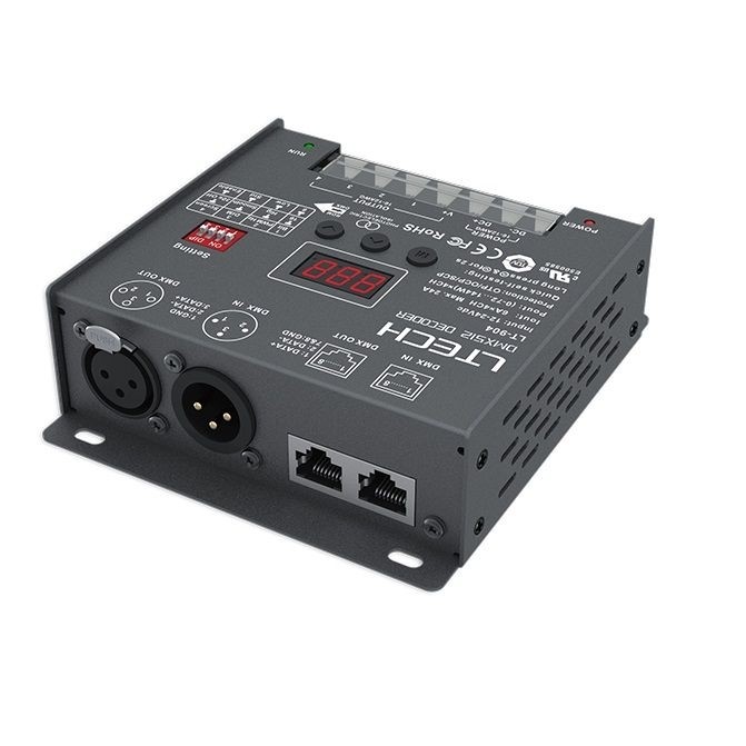 Ltech LT-904 Driver 4CH DC12V DC24V CV Dmx Led Controller Control Dimmer Decoder