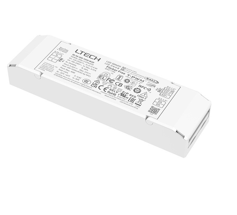 Ltech SE-40-300-1050-W2D 40W 300-1050mA NFC CC DALI DT6 DT8 Tunable White Decoder Led Driver Controller Control Dimmer