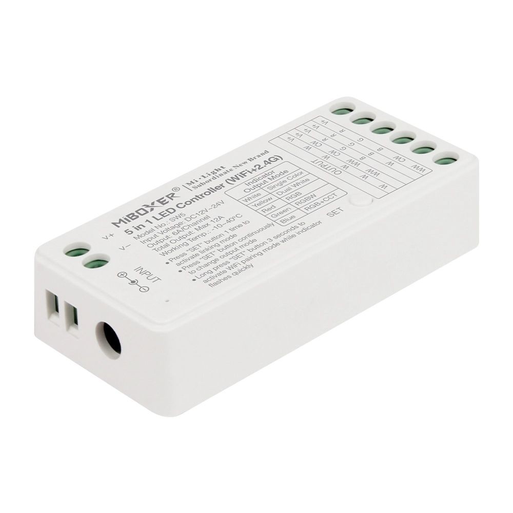 MiBoxer MiLight SW5(FUT037W+) 5 in 1 Control Driver Controller WiFi+2.4G Led Dimmer 